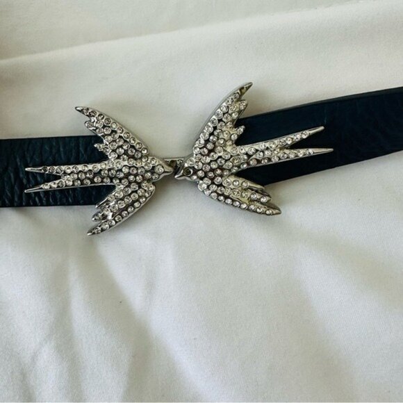 Kate Spade Kissing Bird Belt Dark blue Rhinestones In the Hoop  XS/S - Picture 5 of 15